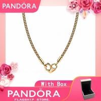 ราคา สร้อยคอมุสลิมปักทองเคลือบเงา Pandora Moments ทำจากสเตอร์ลิงเงินจริง S925 (50450685213)