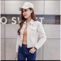 ราคา แจ็คเก็ตยีนส์/นอกผู้หญิงนําเข้าวัสดุยีนส์พรีเมียม - สีขาว (26766639616)