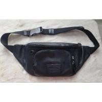 ราคา มือสองของแท้% กระเป๋าคาดอก Coach หนังแท้ สีดำ (26067708566)