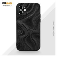 ราคา GUMAN เคสไอโฟน เคสซิลิโคนนุ่มกันกระแทกน่ารักตลก เคสโทรศัพท์ สีดำ Compatible for iPhone 16 15 14 13 12 11 Pro Max SE 2020 X XR XS 8 7 6 6S Plus xsmax 6splus 7plus 8plus พลัส XYM2531 (22854958989)