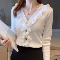 ราคา เสื้อทำงานแขนยาว สาวออฟฟิศ ระบายหน้า (9737957965)