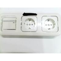 ราคา Panasonic เต้ารับคู่ 2 หลุม + สวิตช์กว้าง Panasonic (41277366675)