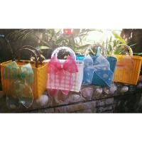 ราคา กระเป๋าสานพลาสติกตะกร้าสานเส้นพลาสติกหูจับพลาสติก (9508424052)