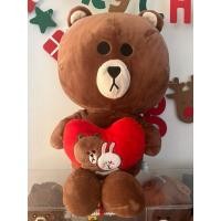 ราคา มือสอง : ตุ๊กตา Brown Line Friends ถือหัวใจ (25451994498)