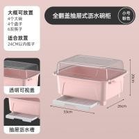 ราคา กล่องเก็บภาชนะบนโต๊ะอาหารพร้อมชามระบายน้ำและชั้นเก็บจานห้องครัวเคาน์เตอร์ตู้บ้านเช่าเรียบง่าย (29311284265)