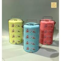 ราคา ปิ่นโต ABS 14x4 กลม 4ชั้น พิมพ์ลาย หูหิ้วสแตนเลส (40921398885)