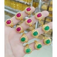 ราคา #​แหวนเศษทองหัวพลอยล้อมเพชรซีก (22481880970)