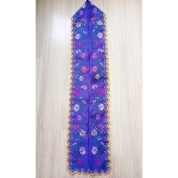 ราคา ผ้าสไบมอญ ผ้าไหมอิตาลีสีม่วง ผ้าสไบมอญงานปักมือ ผ้าสไบมอญลายดอกไม้เลื้อย (26707767996)