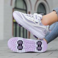 ราคา รองเท้าRoller Skates สี่ล้อ สำหรับนักเรียน ออกแบบใหม่ในฤดูร้อน ระบายอากาศได้ดี เหมาะแก่การออกกำลังกาย (51102532505)