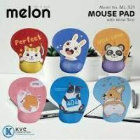 ราคา แผ่นรองเมาส์มีที่รองข้อมือ มี5 ลาย น่ารัก สวยๆMELON ML-321 (23976331347)