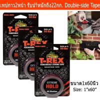ราคา เทปกาว2หน้า T-Rex ทนความร้อน กาวสองหน้า ติดได้ทั้งพื้นผิวโลหะ, กระจก, ไม้, คอนกรีต, อิฐ, เซรามิก รับน้ำหนักถึง 22กก. (7833162507)