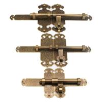 ราคา ล็อคประตูวินเทจทองแดงบริสุทธิ์สลักเกลียวประตูไม้, สวนโบราณในสวนหัวเข็มขัดประตู (40917760380)