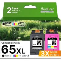 ราคา Valuetoner ตลับหมึกที่ผลิตใหม่สําหรับ HP หมึก 65 XL 65XL สําหรับ HP Deskjet 3755 ตลับหมึก Envy 5055 5052 5058 DeskJet 2655 3720 3722 3723 3752 3758 2652 2624(1 (45252638103)