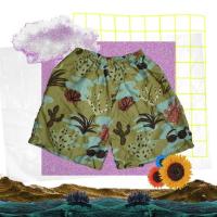 ราคา กางเกงขาสั้น/boxer/underpants/short Pants/Rayon Motif GREEN MER (27308933301)