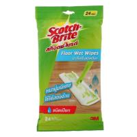 ราคา สก๊อตช์-ไบรต์® ผ้าถูพื้นชนิดเปียก ขนาด 28.5X22 ซม. แพค 24 แผ่น Scotch-Brite® Floor Wet Wipes 28.5X22cm. Pack 24 Sheets (43818897838)