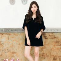 ราคา เสื้อกำมะหยี่ แขนสั้น เนื้อผ้ากำมะหยี่ (131742735)