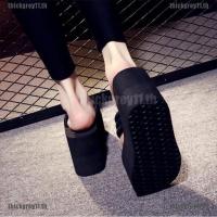 ราคา รองเท้าส้นตึกสีดำ เบอร์37 (ยาว 23.5 cm) (6017506775)