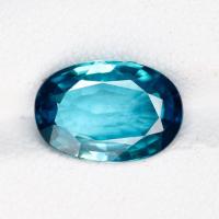 ราคา 4.07 cts(การัต) พลอยเพทายสีฟ้า เเท้. พลอยเเท้. Natural Blue Zircon. Cambodian Blue Zircon. US-0009 | 2850฿ (28557723354)
