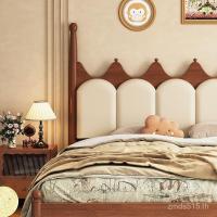 ราคา 1.5เตียงไม้เนื้อแข็งฝรั่งเศสถุงนุ่มเตียงโทย้อนยุคครีม1.8เตียงโบราณเตียงคู่พาร์ทเมนท์ขนาดเล็กไม้ยางพาราเด็ก x7ลี้ (52753687951)