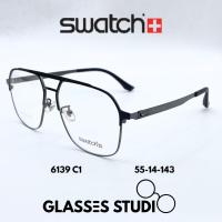 ราคา กรอบแว่น Swatch 6139 (สีดำ,สีดำเงิน) 55-14-143 (26692795634)