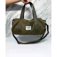 ราคา Duffle bag​ size M กระเป๋า​ผ้า​แคนวาส สีเขียวขี้ม้า #ทรงกระบอก #ทรงหมอน (13608501343)