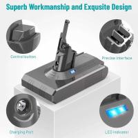 ราคา 100% แบตเตอรี่เครื่องดูดฝุ่นแบบชาร์จใหม่ สำหรับ Dyson V6 V8 Series SV07 DC62 DC58 DC31 Absolute Fluf (53701230738)