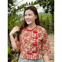 ราคา เสื้อพื้นเมืองลายดอกสีแดง (27316750945)