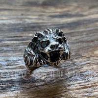 ราคา แหวนเงินแท้ ลายสิงโตคาบนิล Sterling Silver 925 NSRG2467 (14829913449)