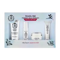 ราคา เซ็ตดองกี้ มิลค์ รีบอร์น BEAUTY IDOL DONKEY MILK REBORN FOAM DROP ESSENCE DAY NIGHT CREAM UV AQUA SUNSCREEN buffet นมลา. (23173691800)