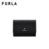 ราคา FURLA กระเป๋าสตางค์ผู้หญิง รุ่น FURLA CAMELIA M COMPACT WALLET FLAP สี NERO (24568063033)