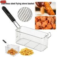 ราคา CAUSICZ ตะกร้าตาข่ายทอด, ทอดแบบแขวนความจุขนาดใหญ่, ตัวกรองสี่เหลี่ยมสแตนเลสแบบพกพาสําหรับทอดไก่ทอด (50300952540)