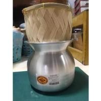 ราคา ชุดนึ่งข้าวเหนียว หม้อนึ่งข้าวเหนียว พร้อมหวดนึ่งข้าวเหนียวแบบกลม หม้อ+หวดกลม หม้อตราม้า หวดสานไม้ไผ่ คุณภาพดี (8827250257)