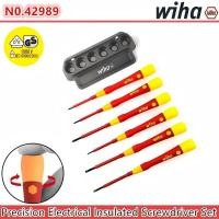 ราคา Wiha 42989 ชุดไขควงความแม่นยํา PicoFinish 6 ชิ้นพร้อมที่วาง 1 หัวแบนและแฉก 1000V เครื่องมือมือหุ้มฉนวน (52853225985)
