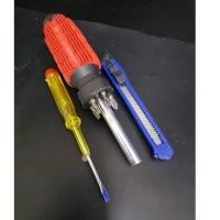 ราคา ชุดไขควง 7in1 เปลี่ยนหัวได้ 5 แบบ ด้ามจับใหญ่ พร้อม ไขควงเช็คไฟและ คัตเตอร์ YJ-8018 (10480129550)