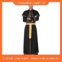 ราคา ชุดฮาโลวีนผู้ชายสำหรับผู้ใหญ่คอสเพลย์คอสเพลย์อาชีพนักบวชโรมันชุดปาร์ตี้เสื้อคลุมสีดำ (55703058323)