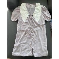 ราคา เดรสเกาหลี สีม่วงพาสเทลแต่งปกขาว น่ารักมากกกก (10094221473)