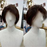 ราคา วิกทอมือผมแท้ ทรงซอยสั้นสีน้ำตาลเข้ม (41408512740)