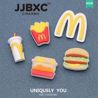 ราคา JJBXC ตัวติดรองเท้า charm หัวเข็มขัดตกแต่งด้านบนรองเท้า ชุดแฮมเบอร์เกอร์ McDonald อุปกรณ์ตกแต่งรองเท้า (45152977160)