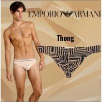 ราคา กางเกงในชาย Emporio Armani Thong สีเบจ ลายดำ size M (45550184605)