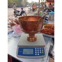 ราคา ขันพานทองเหลืองขันกะไหล่นาคพร้อมทัพพีโบราณ (25028536755)