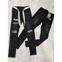 ราคา กางเกงยีนส์ผู้ชายขาเดฟสีดำฟอก ปะเข่าขาด ปักด้ายเท่ห์ๆ (27964210669)