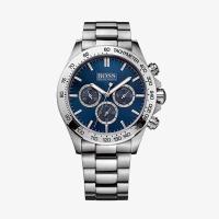 ราคา Hugo Boss นาฬิกาข้อมือผู้ชาย Ikon Chronograph Blue Dial Silver รุ่น 1512963 (7835977528)