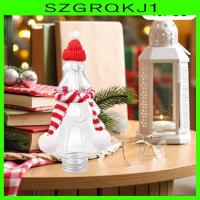 ราคา [szgrqkj1] 10ชิ้นขวดน้ําผลไม้คริสต์มาสพร้อมผ้าพันคอและหมวกสําหรับนมกาแฟคั้นน้ํา (56300957728)