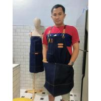 ราคา กันเปื้อนผ้ายีนส์ หนา 13 ออนซ์ 2 กระเป๋า 2 ช่องใส่ปากกา สายสปันปรับระดับได้ พร้อมส่ง (23769598129)