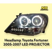 ราคา ไฟหน้า fortuner 2005 2006 2007 ไฟหน้าแต่ง โปรเจคเตอร์ led toyota fortuner โคมดำ led 2005-2007 (16053408555)