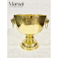 ราคา ขันหูสิงห์ลายบัว ขันน้ำมนต์ทองเหลือง (26090097027)