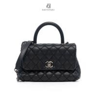 ราคา [ของแท้] CHANEL COCO 9.5" BLACK CAVIAR RSHW มีใบรับประกัน ตรวจสอบได้ทุกใบ ✅ (40627566683)