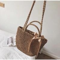 ราคา กระเป๋าสานริบบิ้นผูกโบว์ พร้อมส่ง (11496592772)