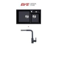 ราคา EVE ซิงค์แกรนิต ซิงค์ล้างจานสีดำ eve รุ่น PHONIX 900/480 BLACK (12638456391)
