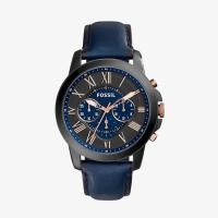 ราคา Fossil นาฬิกาข้อมือผู้ชาย Grant Chronograph Black and Blue Dial Blue รุ่น FS5061 (8746405050)